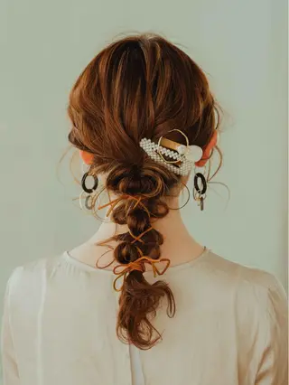 ミディアム カラー ヘアアレンジ 北九州美容室 🕊️わかな✂︎のヘアスタイル