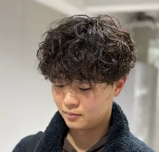 ショート パーマ メンズ 【メンズ特化】 池田大成✂︎のヘアスタイル