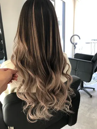 ロング カラー ヘアアレンジ 下妻 カラーエクステ難波のヘアスタイル