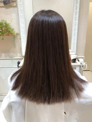 セミロング カラー ツヤ髪カラー💎 佐藤あきのヘアスタイル