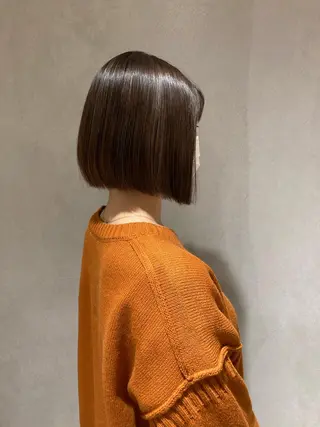 ショート カラー ボブ/透明感カラー /坂口恵梨子のヘアスタイル