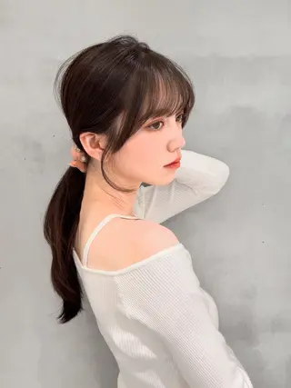 ロング レイヤーカット/ 顔周り 五島巨幹のヘアスタイル