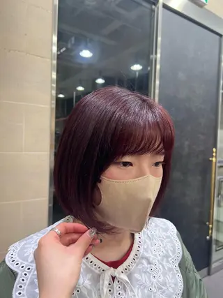 ミディアム 暖色カラー/レイヤー カット/Yunaのヘアスタイル