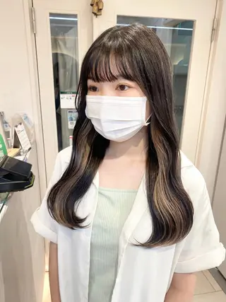 ロング カラー Aya　ブリーチなし 🌱　ダブルカラーのヘアスタイル