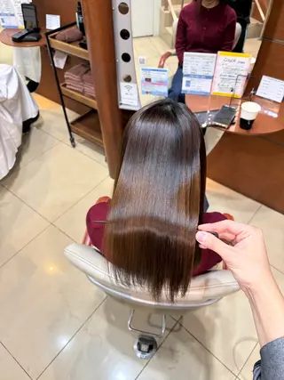 セミロング カラー パーマ 縮毛矯正/髪質改善 /韓国風　山川春輝のヘアスタイル