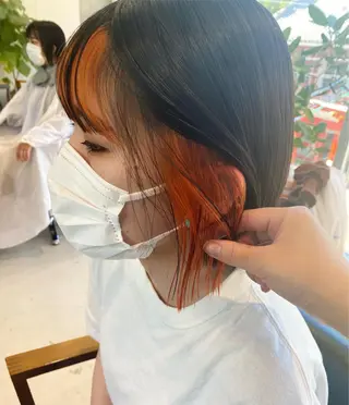 ミディアム カラー 鈴木 美紅のヘアスタイル