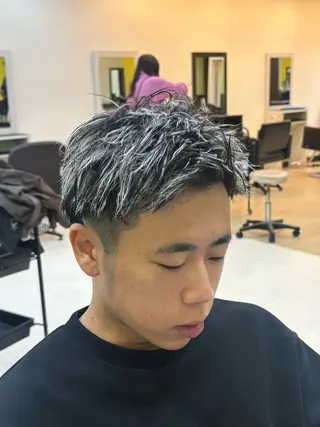 ショート カラー パーマ ✂️メンズ特化✂️ 神田のヘアスタイル