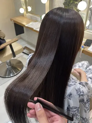 ロング 縮毛矯正💎/ 美髪ストレート🫧のヘアスタイル