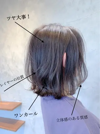 ミディアム 💘トレンドスタイル 💘透明感ヘアのヘアスタイル