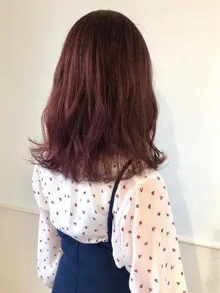 ミディアム カラー GO TODAY  SHAiRE SALON岡山所属・Sana/ 耳ツボ/インナーのヘアスタイル