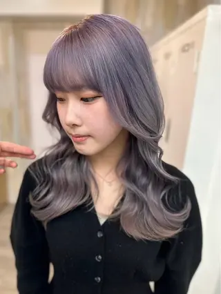 セミロング カラー hachiyama rinaのヘアスタイル