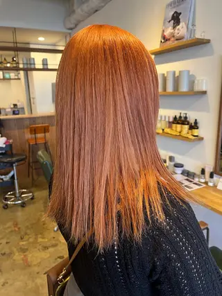 ミディアム カラー china/ボブ /ブリーチカラーのヘアスタイル