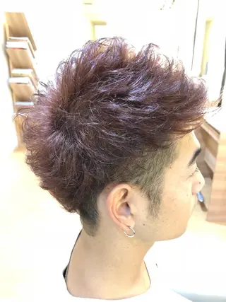 ショート カラー パーマ メンズ メンズカット 三村洸斗のヘアスタイル