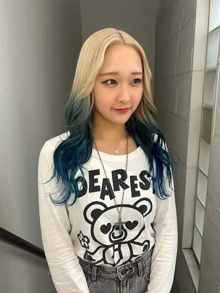 ロング カラー punel    【プネル】所属・💜Noa /艶髪ハイトーン💫のヘアスタイル