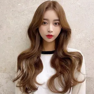 ロング 韓国特化エクステ🟨 エクステのヘアスタイル
