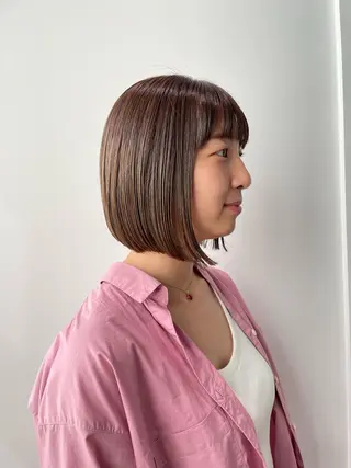 ショート カラー gotoday　shaire　saron所属・miu. ボブ/透け感カラーのヘアスタイル