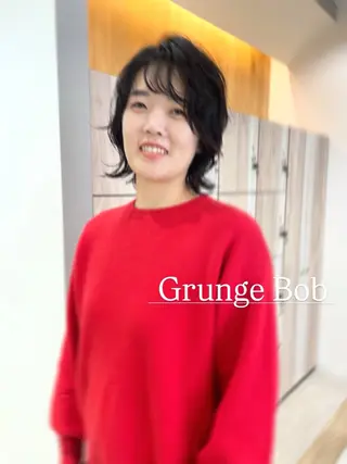 ミディアム パーマ gotoday天神所属・緒方リエ ☆ボブ・ショートのヘアスタイル