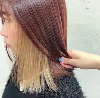 ミディアム カラー ヘアアレンジ EMANON所属・梅田美容室 高山アヤのヘアスタイル