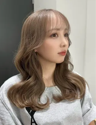 ロング カラー ヘアアレンジ 似合わせ/透明感 カラー/豊中/かこのヘアスタイル