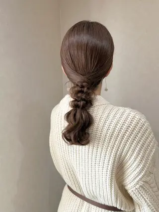 セミロング ヘアアレンジ hair make applause.所属・小賀 栞奈のヘアスタイル