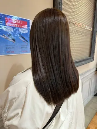 ミディアム シャンプーボーイセントラル所属・ミウラフウキ 髪質改善のヘアスタイル