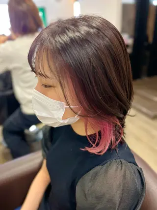 ミディアム カラー olino【西田辺】 KAORIのヘアスタイル