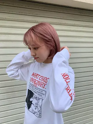 ショート カラー ブリーチカラーが人気 onnuのヘアスタイル