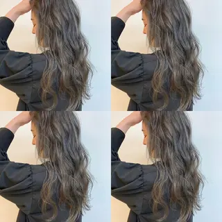 セミロング 透明感/オリーブ/ グレージュ/YUKAのヘアスタイル