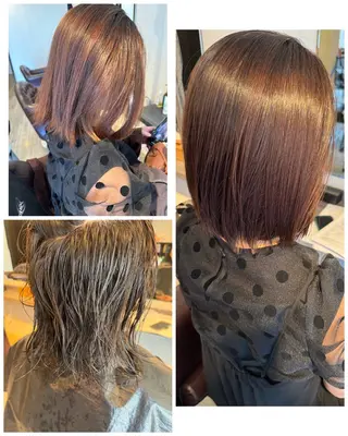 パーマ GARDEN所属・GARDEN髪質改善 美髪ストレートのヘアスタイル