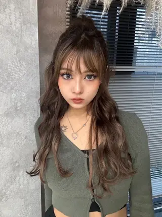 カラー ヘアアレンジ メンズウルフ🐺♡ ブリーチ♡ヘアメ🎀のヘアスタイル