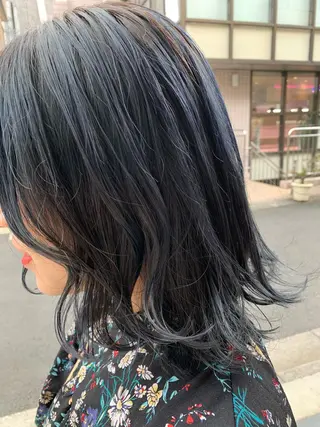 ミディアム カラー ミニボブ/ブリーチ 🌈MISATOのヘアスタイル