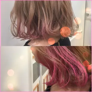 ミディアム カラー ヘアアレンジ 代表🎀 ふわモテ愛 され髪🩷yumiのヘアスタイル