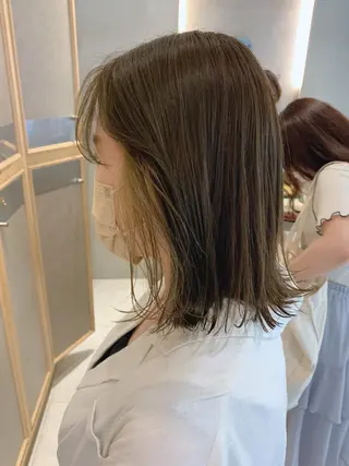 ミディアム カラー TENELE所属・チバ タクミのヘアスタイル