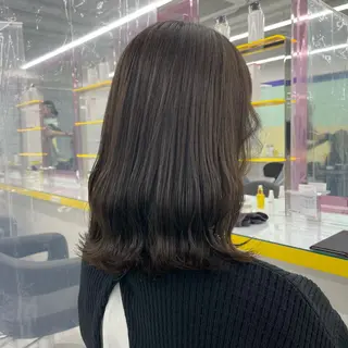 セミロング カラー ヘアアレンジ メンズ ☁️縮毛矯正✖️ 透明感☁️りくのヘアスタイル