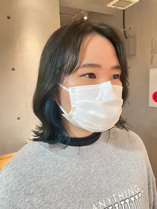 ミディアム カラー しのはら まどかのヘアスタイル