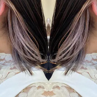 セミロング カラー ヘアアレンジ 竹内啓太 ボブのヘアスタイル