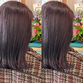 セミロング カラー Snaly カラー特化ページのヘアスタイル