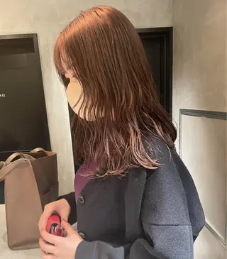 セミロング カラー classic 新横浜所属・大人girly🛋️ 🤍yukakoのヘアスタイル