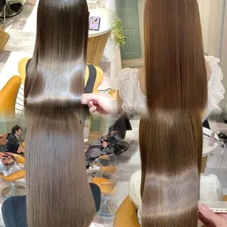 セミロング カラー 木屋元一/透明感 /前髪/韓国ヘアのヘアスタイル