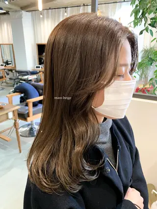 ミディアム ブリーチなしカラー 🌿‬脇黒丸 彩のヘアスタイル