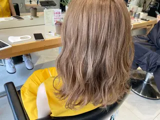 ミディアム カラー ヘアアレンジ オリーブ透明感カラー 表参道/MIKUのヘアスタイル