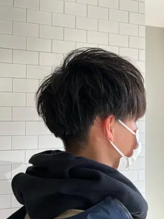 メンズ ぱつボブ/ ショート/YUKIのヘアスタイル