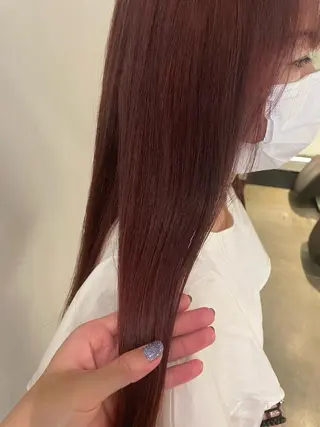 ロング カラー 暖色カラーボブカット 🍇⛄️佐藤愛里のヘアスタイル