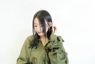 セミロング カラー opus 店長大和 レイヤー/赤み消しのヘアスタイル