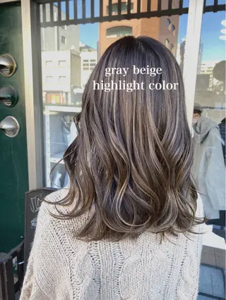 セミロング カラー 日比 貴大/ minim hairのヘアスタイル