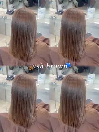 セミロング カラー 暖色/髪質改善/ ツヤ髪🎀本田愛来のヘアスタイル