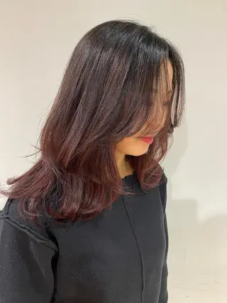 ミディアム カラー scene.池袋所属・scene. haraのヘアスタイル