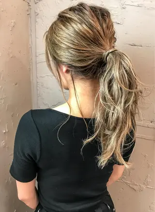 ロング カラー 🇨🇳ワンホンヘア 下田鉄也のヘアスタイル