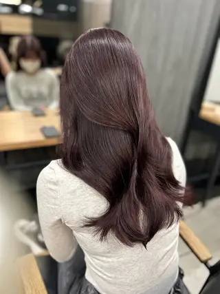 ロング 女性らしいモテヘア 韓国ヘアhikariのヘアスタイル