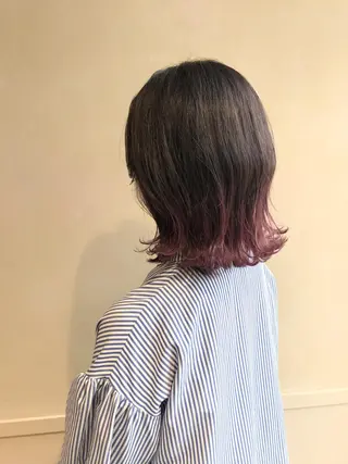 ミディアム 所渉/韓国レイヤー /ウルフカットのヘアスタイル